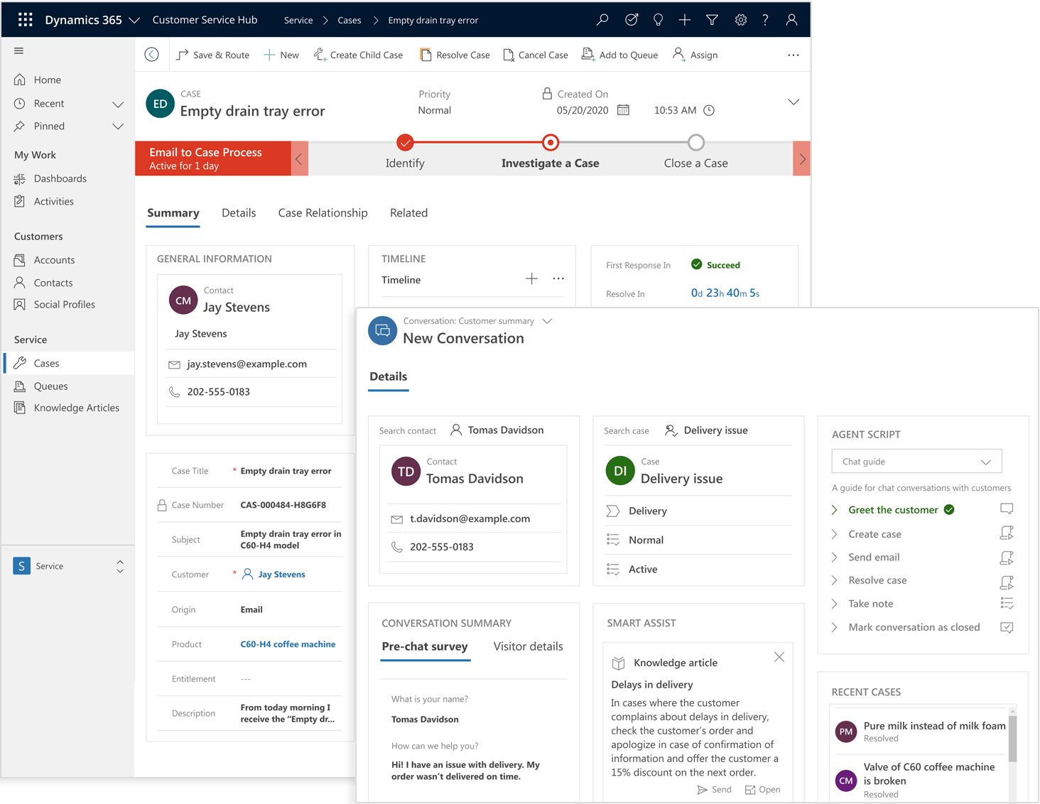 Dynamics 365 Customer Service demo