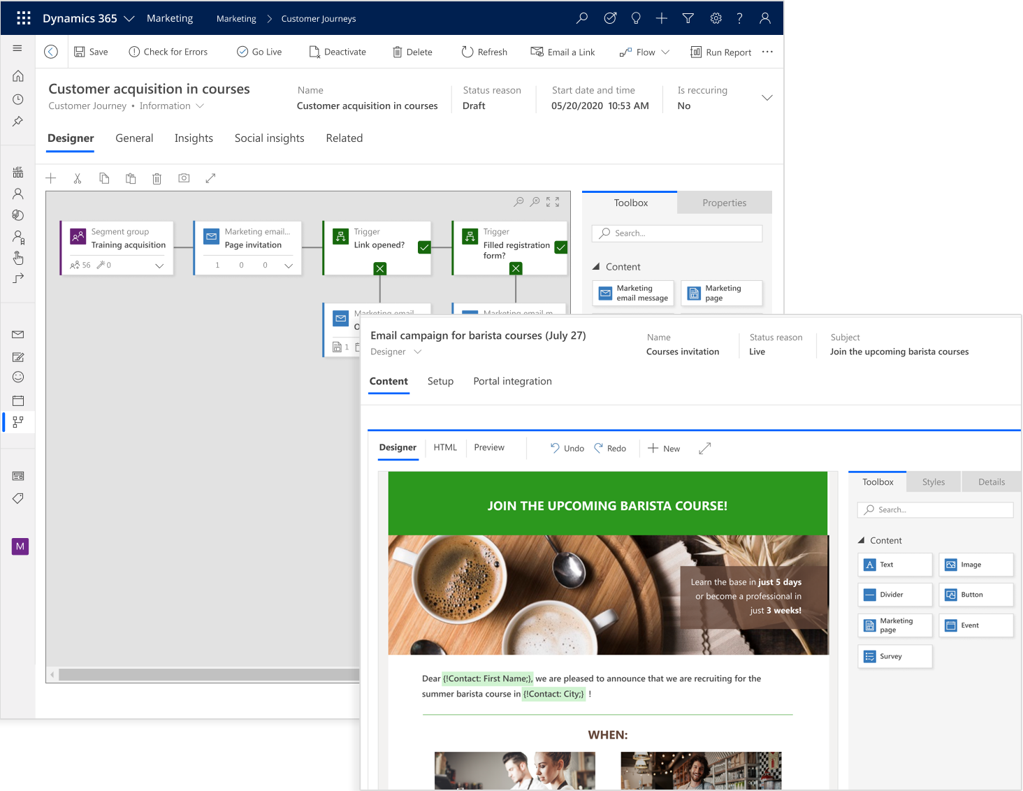 Dynamics 365 Marketing demo