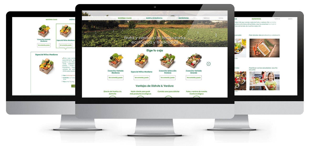 e shop for vegetable delivery service 3 screens