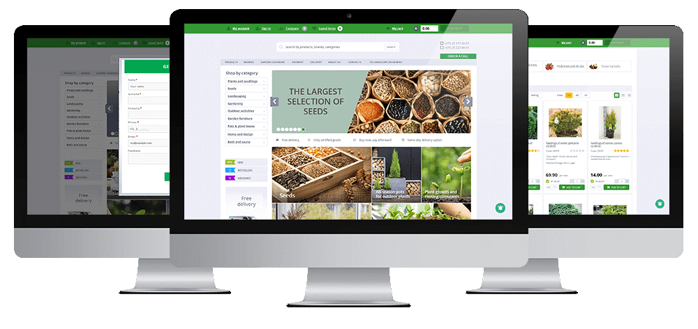 e shop for a multi industry company 3 screens 1000px