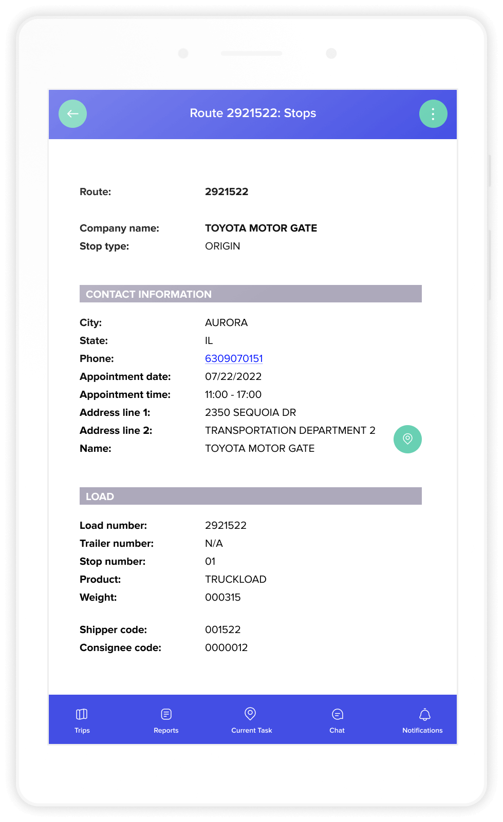 route management app anonymized