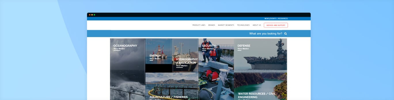 SharePoint-Based Public Website to Showcase and Sell Hi-Tech Marine Equipment