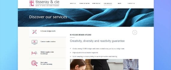 Intuitive Website Enhancing Client Communication for a Textile Producer 