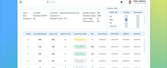 تحديث برمجيات تتبع مواد البناء لشركة متخصصة في برمجيات الباركود الصناعية