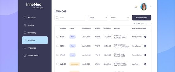 B2B Portal for Medical Equipment Manufacturer Prototyped in 4 Weeks