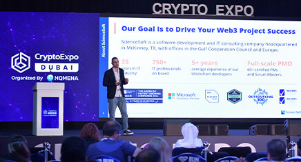 ScienceSoft’s Blockchain Experts at Crypto Expo Dubai 2024