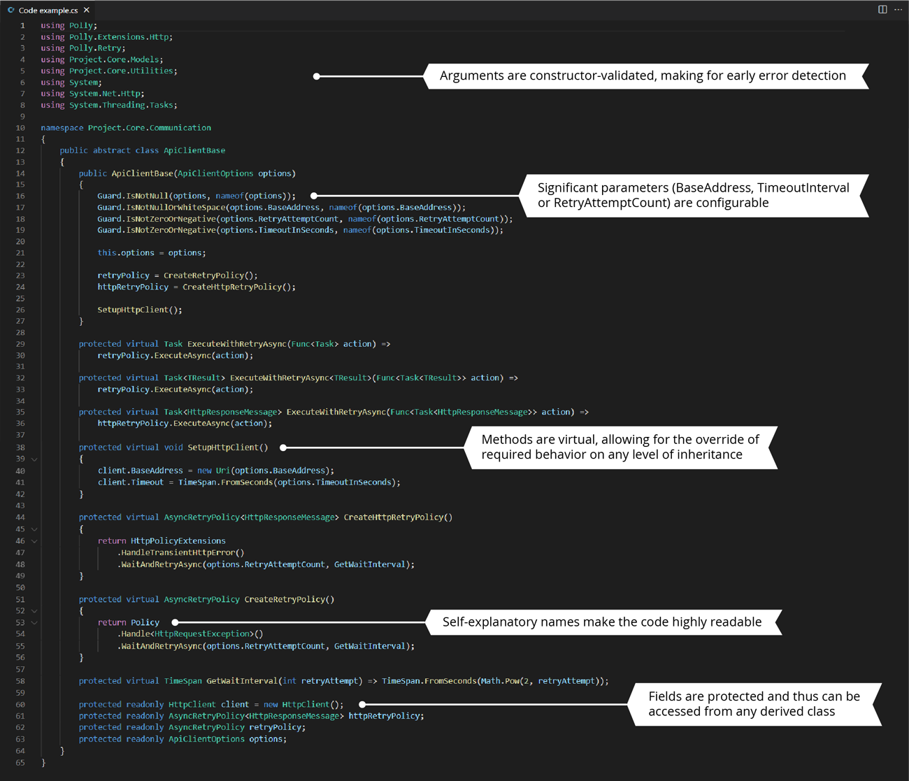 .NET Software code example