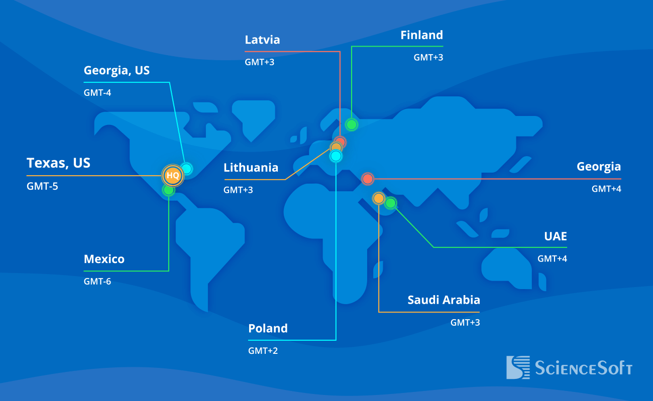 ScienceSoft offices' location